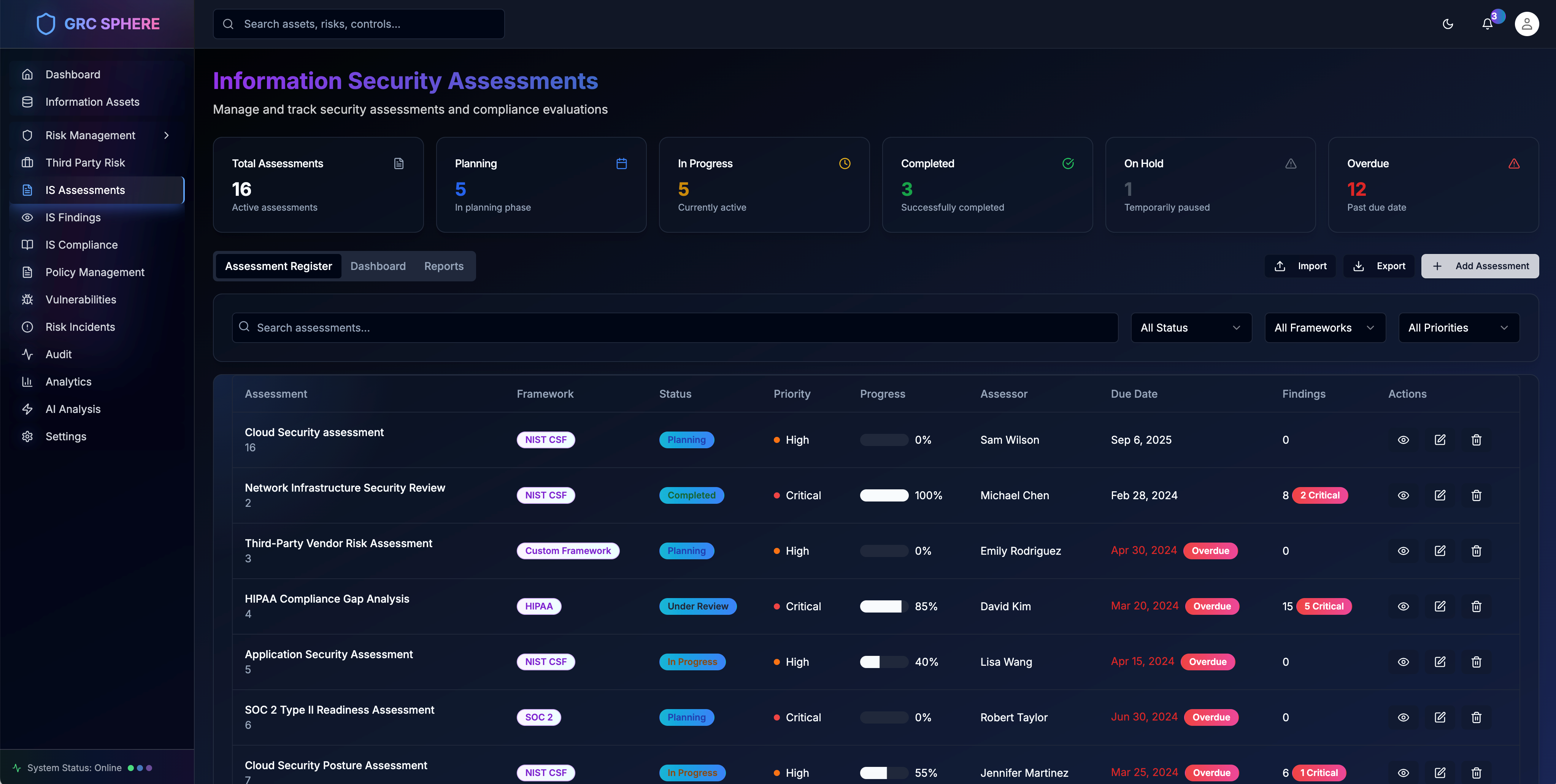 Cybersecurity Assessment preview screenshot